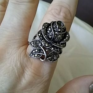 Black Rose Statement Ring